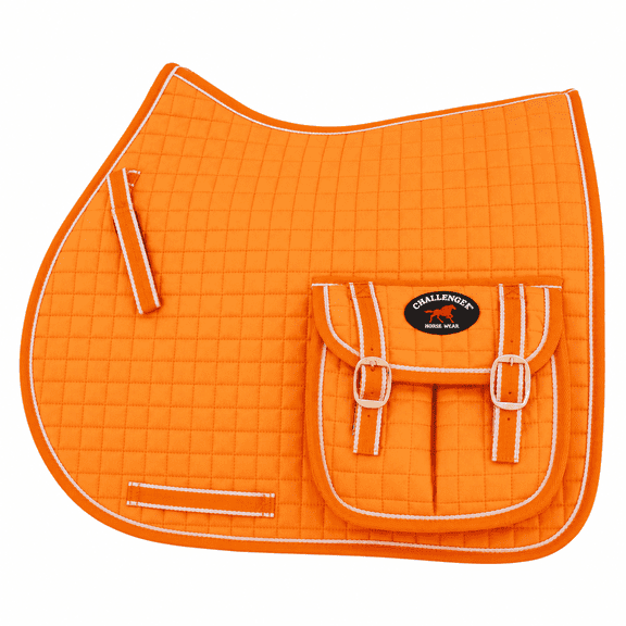 Horse Quilted ENGLISH SADDLE PAD Pockets Half Faux Fur Padded Australian 7274