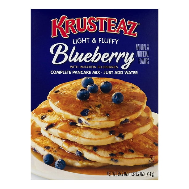 Krusteaz Light & Fluffy Complete Pancake Mix, Blueberry, 25.2 OZ (Pack
