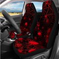 thumbnail image 5 of XYZCANDO Spider Red Bow 14 Pcs Auto Seat Covers Full Set Steering Wheel Cover Center Console Armrest Pad Seat Belt Covers Headrest Covers Cup Coasters for Most Cars SUVs Sedans, 5 of 7