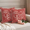 thumbnail image 3 of Pack of 2 Outdoor Pillow Covers 16x16 Inch Waterproof Valentine's Day Throw Pillow Covers,Decorative Couch Pillow Shams Protectors Red Love Vintage Country Abstract Art Patio Cushion Pillowcases, 3 of 8