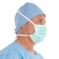 thumbnail image 4 of Halyard Surgical Mask, Anti-Fog Adhesive Film, Tie Closure, Pleated, One Size Fits Most, Green, 4 of 4