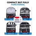 thumbnail image 3 of BAGSMART Camera Backpack, Expandable DSLR SLR Camera Bags for Photographers, Photography Travel Backpack with 15.6" Laptop Compartment, Rain Cover &, 3 of 8