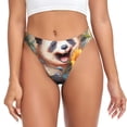 thumbnail image 1 of Fotbe Elegant Cute Panda Sunflower Tanga Sin Costuras para Mujer con Estampado – Panties Invisibles, Transpirables y Cómodos para Uso Diario-X-Large, 1 of 6