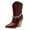 Brown, variant on Women's Over-The-Knee Boots,Womens Cowboy Boots, Cowgirl Western Mid Calf Boots Pull On Zipper Booties Chunky Heel Pointed Toe Dressy Leather Western Boot Shoes