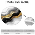 thumbnail image 6 of Black White Gold Wave Marble Round Fitted Tablecloth with Elastic Edge,Dining Table Cover Waterproof,Outdoor Round Tablecloth for Camping,Dining,Indoor and Outdoor, 6 of 7