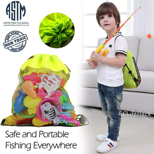 Kids Fishing Bath Toys Game - Magnetic Floating Toy Magnet Pole