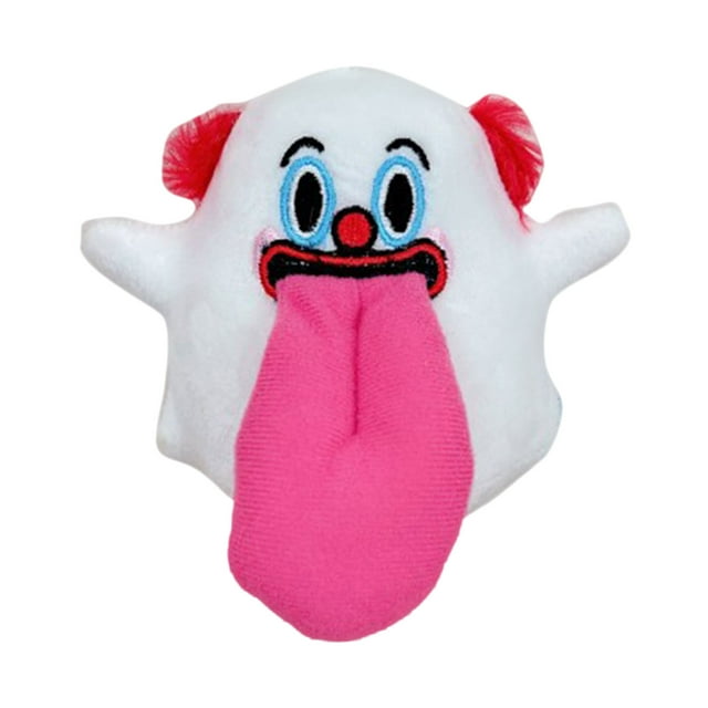 Llavero de peluche con forma de lengua escupidora, bonito fantasma, decoración colgante para mochila tipo 1