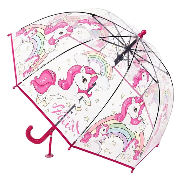 LLDYYDS Paraguas para niños y niñas, paraguas de burbujas transparentes para niños pequeños, paraguas pequeños y duraderos para niños, para lluvia y exteriores