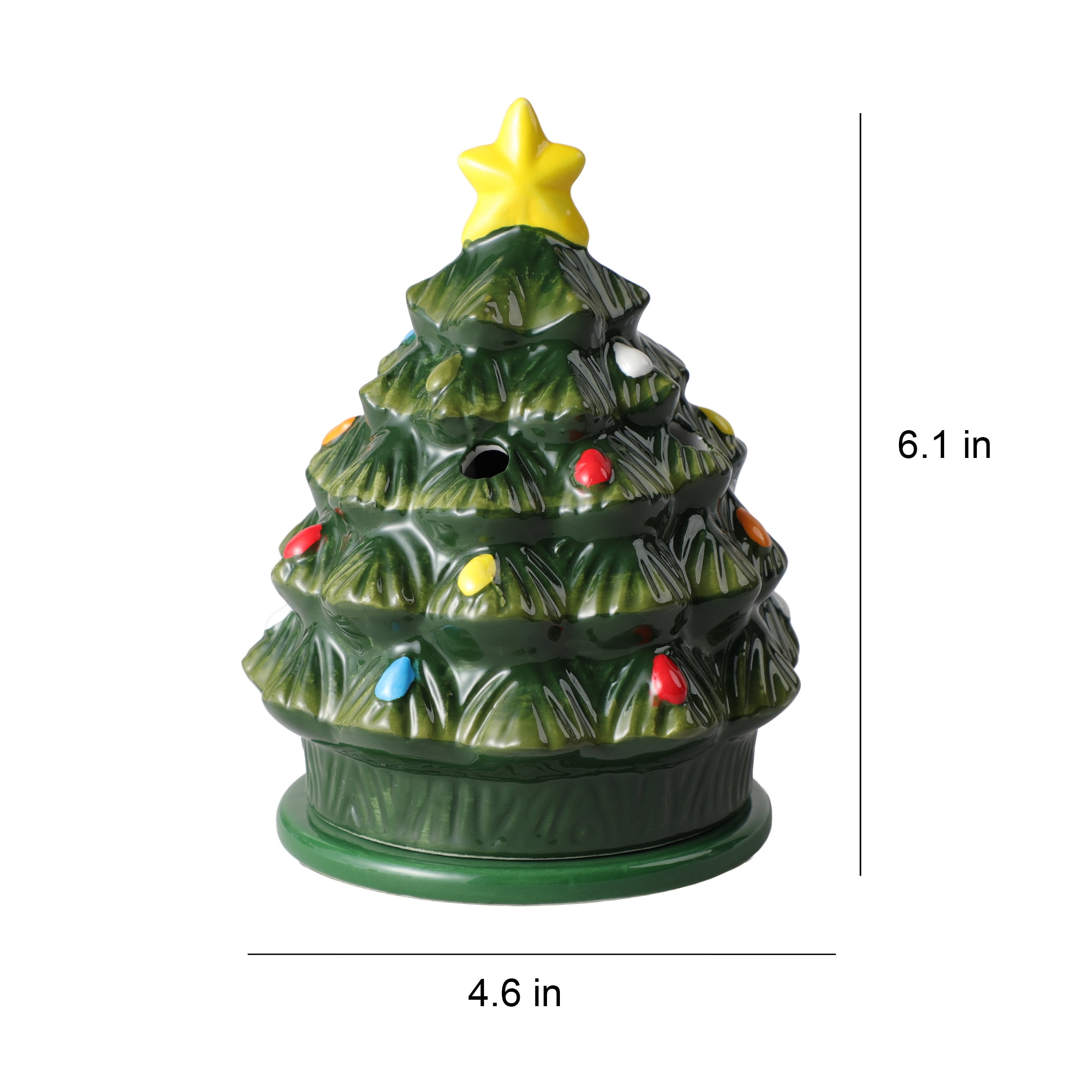 Mainstays Ceramic LED Fragrance Wax Melt Warmer, Christmas Tree