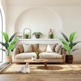 thumbnail image 4 of 6 ft artificial bird of paradise plant - faux tree con stable planter para indoor y outdoor use, realistic fake plant con rubber fabric y 17 leaves, pe trunk, perfect para home decor, 4 of 7