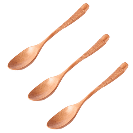 

3 Piece Long Wooden Cooking Mixing Oval Spoons sz3012