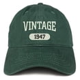 thumbnail image 1 of Trendy Apparel Shop Vintage 1947 Embroidered 71st Birthday Relaxed Fitting Cotton Cap - Light Pink, 1 of 2