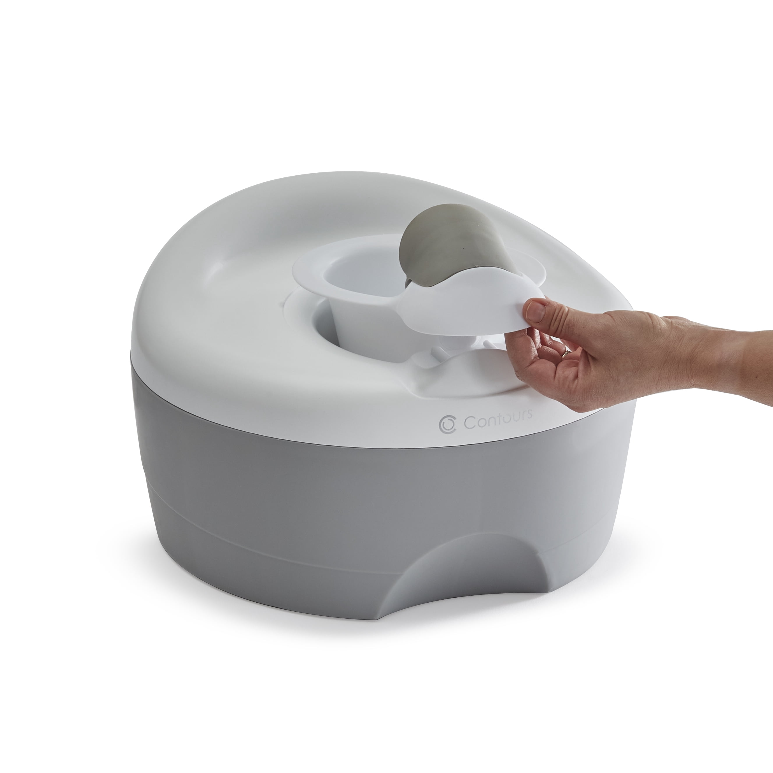 Contours Bravo 3-Stage Potty Training Toilet, Seat, Trainer, Step Stool, Gray, 1 Count