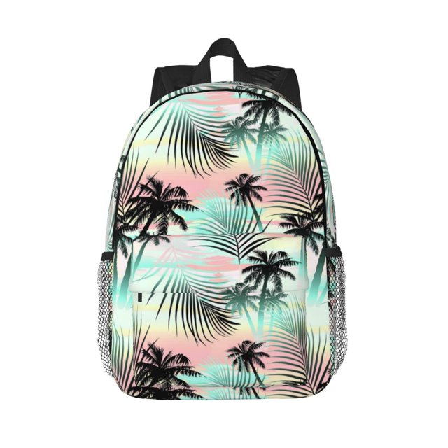 Disketp Tropical Summer Palm Mochila Escolar de 15 Pulgadas, Mochila Ligera para Estudiantes, Viajes y Trabajo, Cómoda y Resistente para el Uso Diario