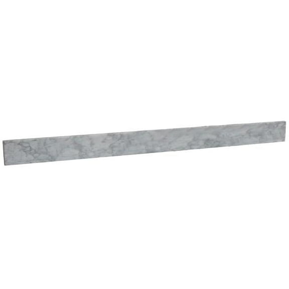 60 in. Carrara Marble Backsplash, White