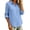 Light Blue, variant on AKOEE Cotton Button Down Shirts for Women Long Sleeve Dressy Casual Lapel Blouses Plus Size Curved Hem Fall Tops (2XL, Light Blue)