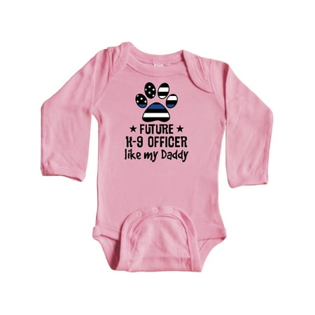 

Inktastic Future K 9 Police Officer Like Daddy Gift Baby Boy or Baby Girl Long Sleeve Bodysuit