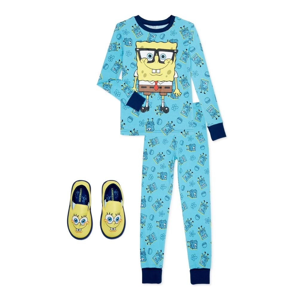 SpongeBob SquarePants Spongebob Boys 2Piece Cotton Pajama Set with