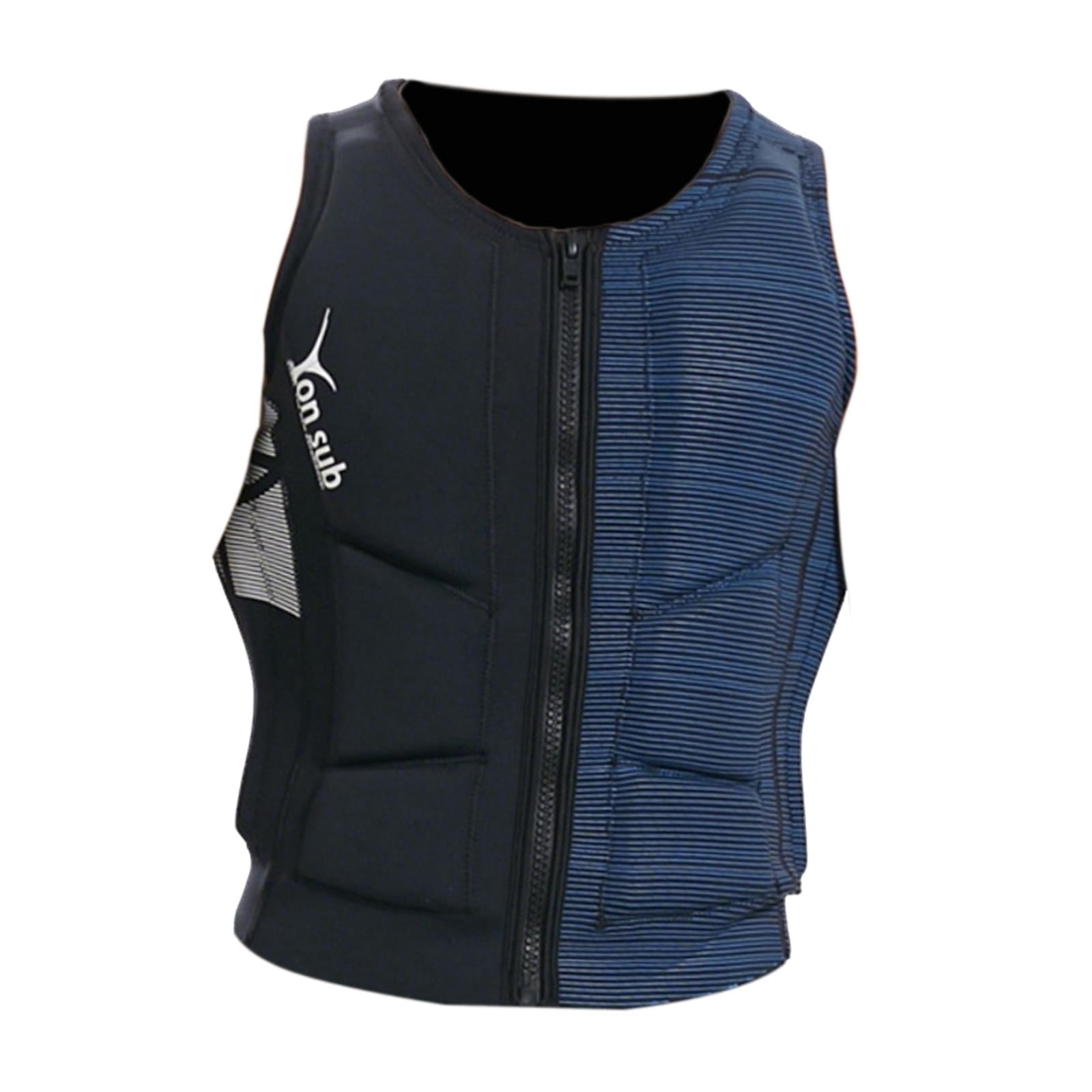 harayaa Life Vest Portable Summer Buoyancy Aid for Motorboat Paddleboarding Swimming XL blue black
