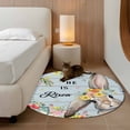 thumbnail image 2 of Round Rugs 3Ft, Easter Round Area Rug Washable Indoor Throw Carpet, Spring Farmhouse Bunny Flower Blue Wood Grain Small Non Slip Circle Rug for Bedroom Living Room Home Decor Aesthetic, 2 of 8
