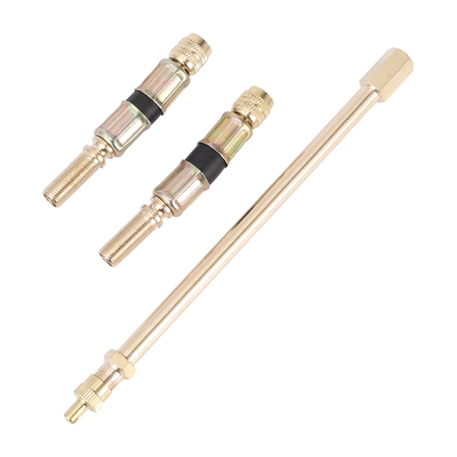 1 Juego de Extensión de Válvula de Neumático de Cobre de 180 Grados con Extensión de Vástago de Válvula de Neumático Flexible de 75 mm para Coche, Motocicleta, RV, Camión, Bicicleta