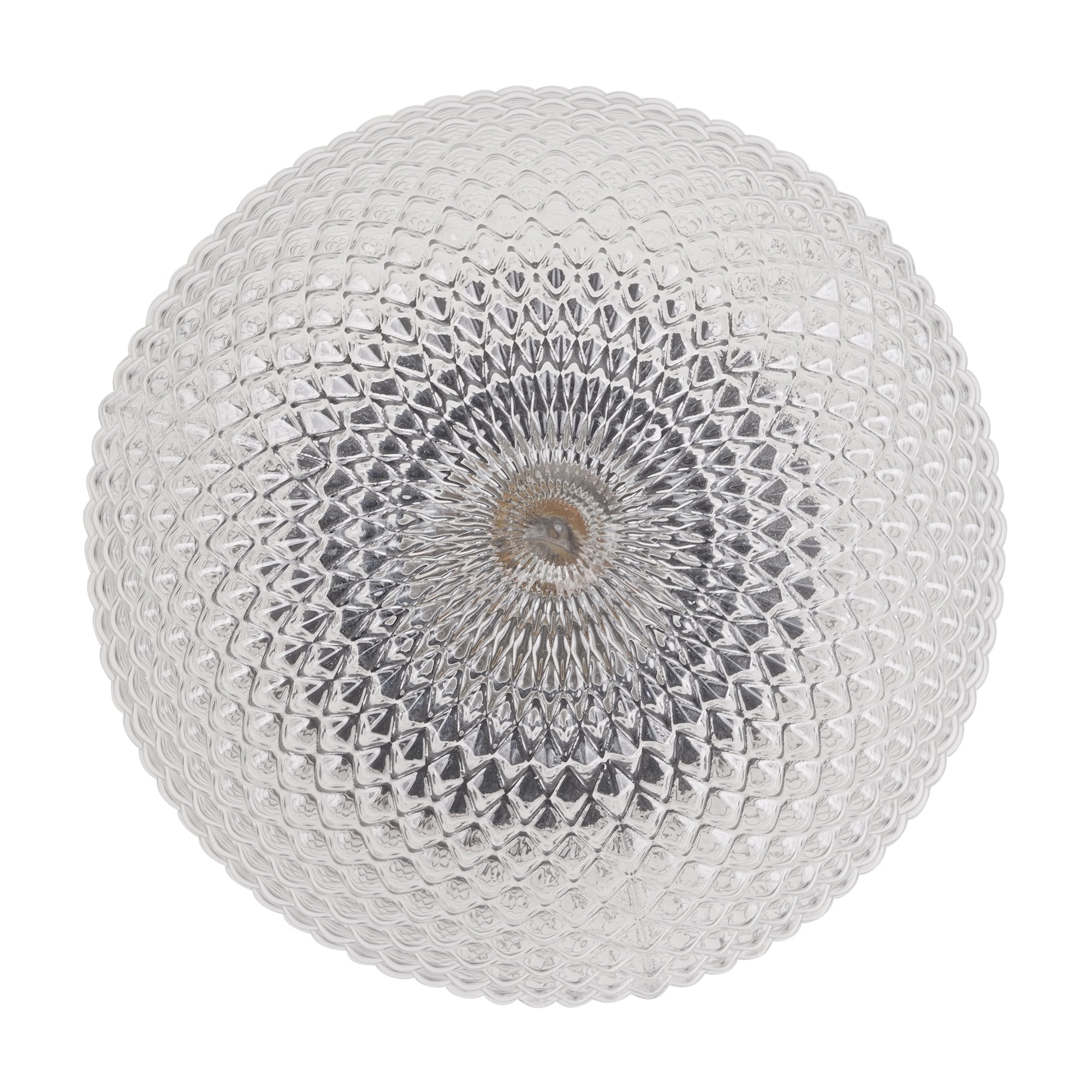 Kenroy Home Prismatic 8'' Flush Mount Ceiling Light Fixture with Clear Glass Globe Shade for Entryway, Hallway, Closet, or Bedroom, Black