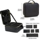 thumbnail image 2 of Bolsa de almacenamiento de cosméticos de piel sintética de gran capacidad, impermeable, con compartimentos ajustables, para maquillaje de viaje, color negro, 2 of 5