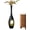 Black & Gold, variant on Tall Floor Vase – Donut-Shaped Oval Body with Slim Neck, Modern Tall Decorative Vases for Living Room, Entryway, Office Decor – Resin Floor Vase