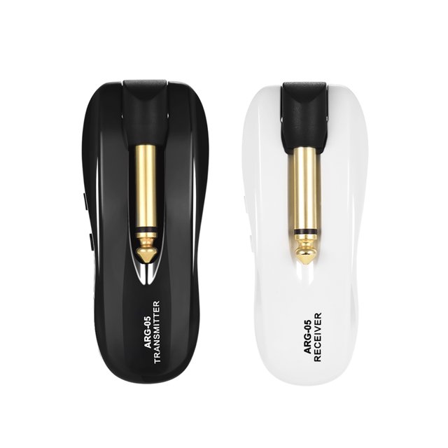 Système de Transmission Audio Sans Fil pour Guitare Arôme ARG-05 Batterie Rechargeable Intégrée Distance de Transmission 115 Pieds pour Guitare Électrique Basse