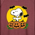 thumbnail image 3 of Peanuts - Snoopy Pumpkin Patch - Women's Lightweight French Terry Long Sleeve Shirt, 3 of 6