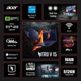 thumbnail image 4 of Acer Nitro V 15.6 inch FHD 144Hz Gaming Laptop Intel Core i5-13420H NVIDIA GeForce RTX 4050 16GB DDR5 512GB Black Windows 11, 4 of 12