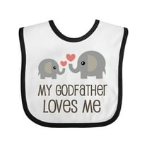 Inktastic My Godfather Loves Me Godson Boys or Girls Baby Bib