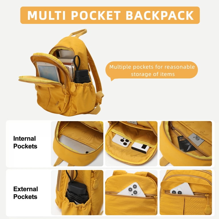 UNIXINU Mini Nylon Backpack for Women, Adjustable Strap  display picture 3