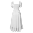 thumbnail image 6 of Lace Up Renaissance Dress Women Medieval Costume Victorian Dresses Peasant Gothic Fairy Witch Wedding Dress, 6 of 7
