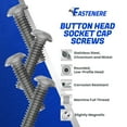thumbnail image 2 of Fastenere Button Head Socket Cap Screws - 1/4-20 x 1" (25 Pack) Stainless Steel 18-8, Full Thread, Bright Plain Finish, Corrosion-Resistant, Machine Thread, Easy to Install w/ Allen Socket Drive, 2 of 4