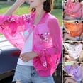 thumbnail image 2 of Cheers Beach Shawl Floral Pattern Sun Protection Ladies Embroidery Flower Coat Beachwear, 2 of 2