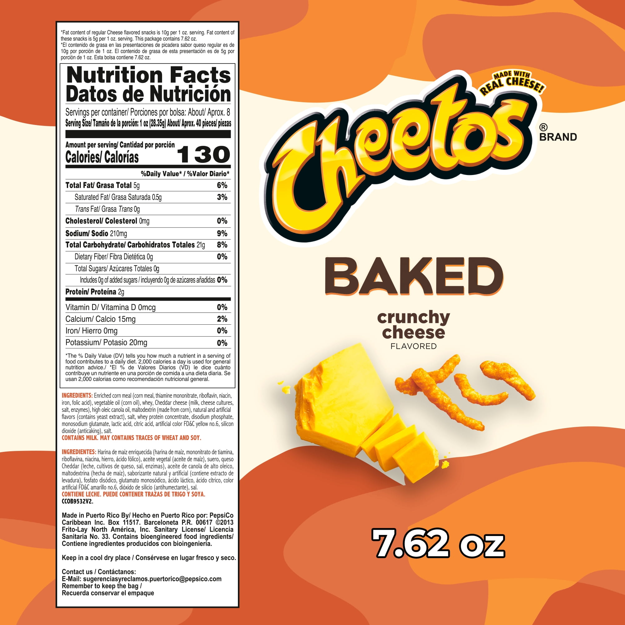 Cheetos Oven Baked Gluten Free Crunchy Cheese Flavored Snacks