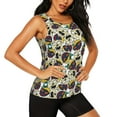 thumbnail image 2 of Bixox Women's Happy Skeleton Printed Sleeveless Fitness Workout Running Quick-Dry Tank Top, 2 of 7