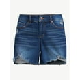 thumbnail image 5 of Sofia Jeans Women's Lila Relaxed Straight Mid Rise Destructed Hem Shorts, 5 of 5