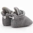 thumbnail image 5 of Newborn Baby Cotton Booties Stay On Slipper Winter Warm Soft Shoes Non-Skid Infant Ankle Boots Crib Shoes, 5 of 6