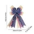 thumbnail image 3 of Decorative bow, Patriotic wreath bow, Independence Day decoration, Holiday party decor, Festive bow for home, Red white and blue bow, Seasonal celebration decoration, 3 of 6