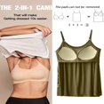 thumbnail image 2 of CHOK Camisoles à Soutien-Gorge Intégré pour Femmes, Bretelles Spaghetti Ajustables, Débardeur Sans Manches, Hauts d'Été, 2 of 6