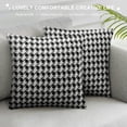 thumbnail image 3 of COMIO  Houndstooth Throw Pillow Covers, Black and White Plaid Decorative Cushion Pillow Cases for Sofa Couch Bedroom Car, 3 of 5