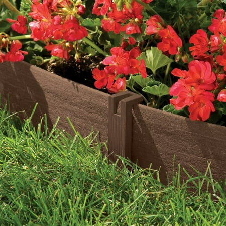Suncast® CE20 Eco Edge Decorative Lawn Edging, Natural Wood Grain