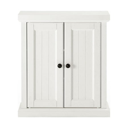 Crosley Furniture Seaside Wall Cabinet Distressed White