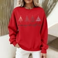 thumbnail image 7 of Ailaofu Womens Christmas Sweatshirt Christmas Tree Graphic Long Sleeve Shirts Xmas Holiday Pullover Tops Blouse, 7 of 7