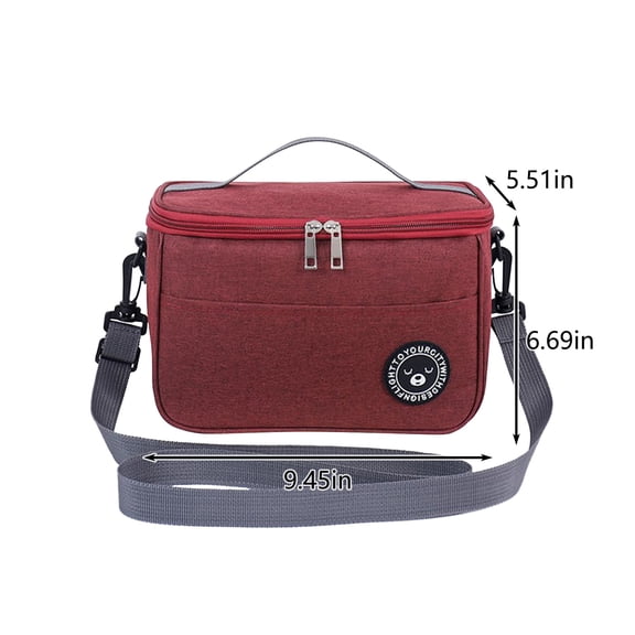 FEOLGEHLY Collapsible Insulated Lunch Picnic Bag, Portable Lunch Box, Reusable Lunchbox for Women, Men with Shoulder Strap, Deep Cooling Lunch Basket for Work, Travel, Picnics
