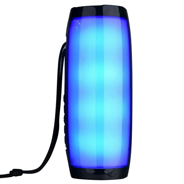 Outdoor Bluetooth Speaker with LED Night Light Subwoofer 10 W 360° Sound 20-Hour Battery USB Playback