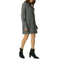 thumbnail image 4 of Unique Bargains Womens' Textured Long Sleeve Above Knee Casual Sweater Dress M Grey, 4 of 6