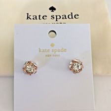 Kate Spade Lady Marmalade Studs Earrings In Clear/ Rose Gold O0ru1147 – |  